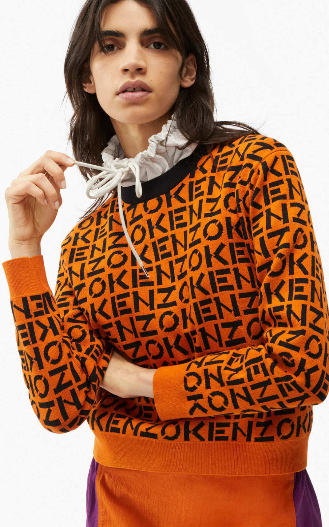 Jerseys Kenzo Sport monogram Mujer Naranjas Oscuro NQA285167